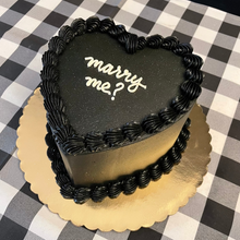 All Black Heart Cake