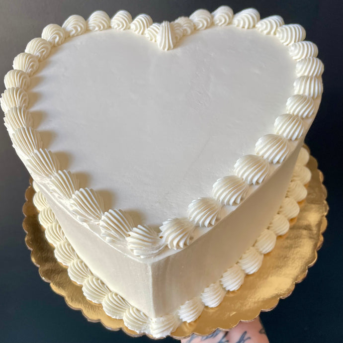 White Heart Cake