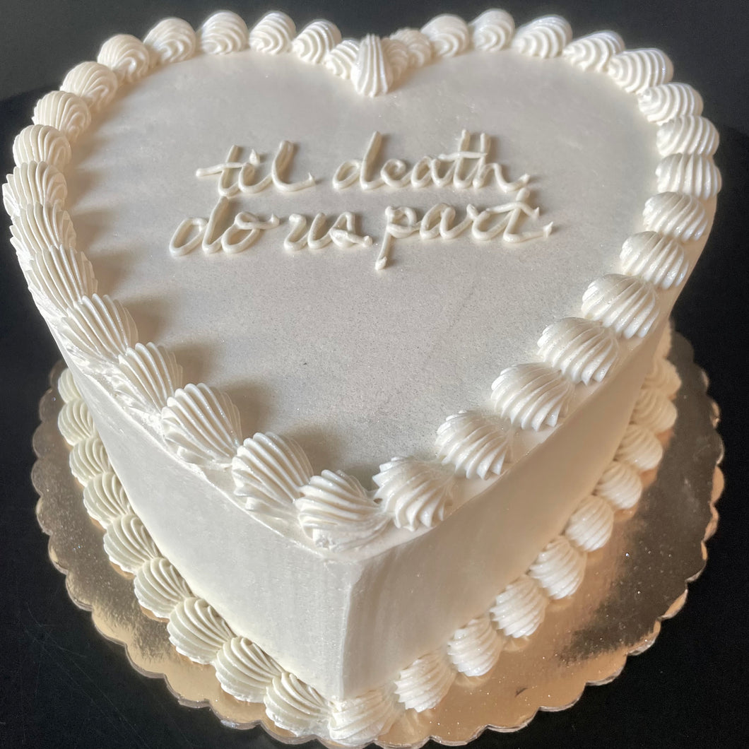 White Heart Cake