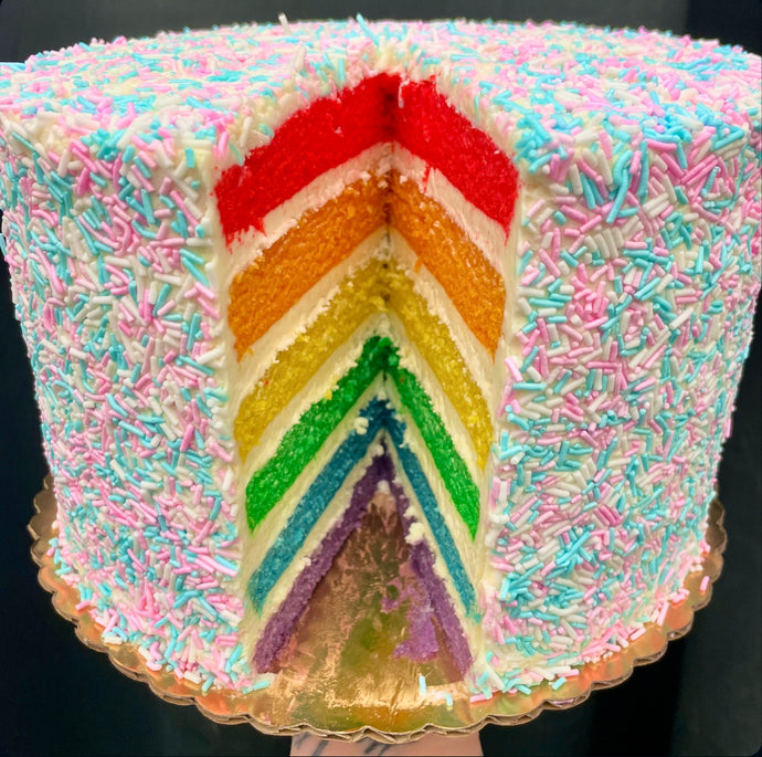 Rainbow Cake Slice--100% of proceeds donated to Trans Lifeline!