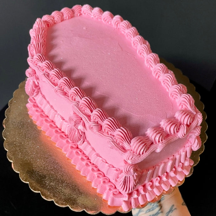 Pink Coffin Cake