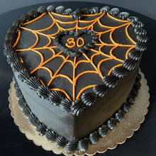 Spider Web Heart Cake
