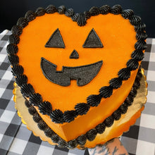 Jack-O-Lantern Heart Cake