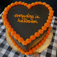 Black & Orange Heart Cake
