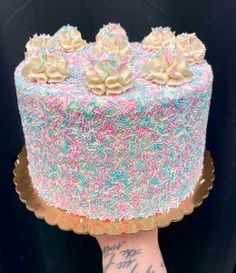 Trans is Beautiful Sprinkle Cake