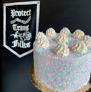 Trans is Beautiful Sprinkle Cake