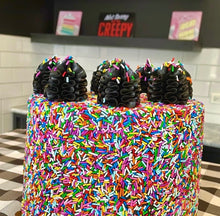 Goth Rainbow Sprinkle Cake