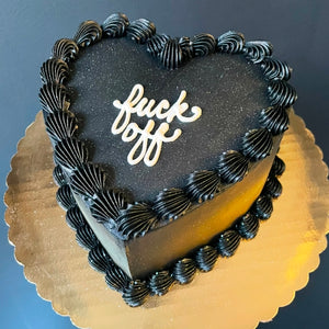 All Black Heart Cake