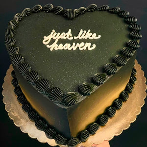 All Black Heart Cake