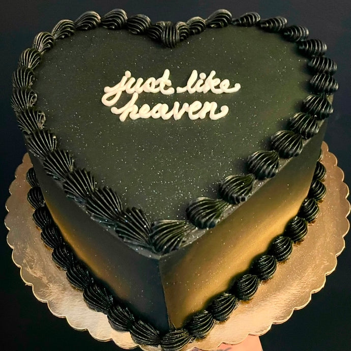 All Black Heart Cake