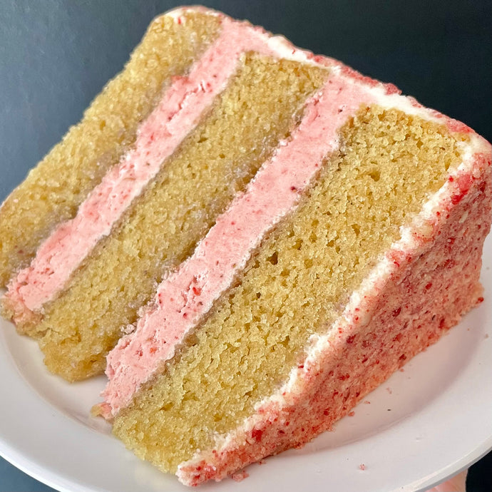 Strawberry Streusel Cake SLICE!