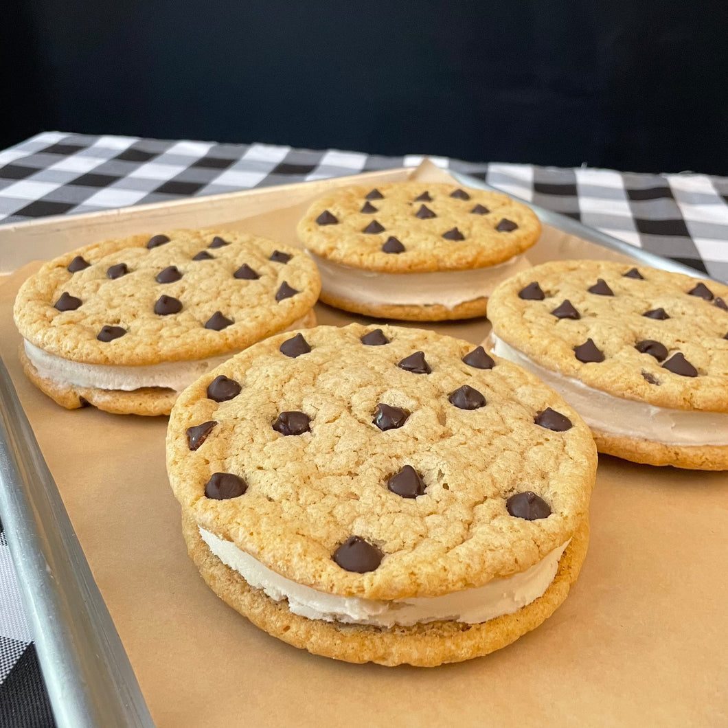 Chocolate Chip Cookie Ice Cream Sandwich