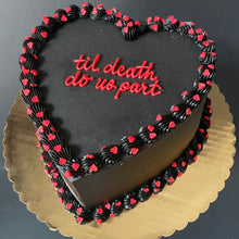 Black & Red Heart Cake