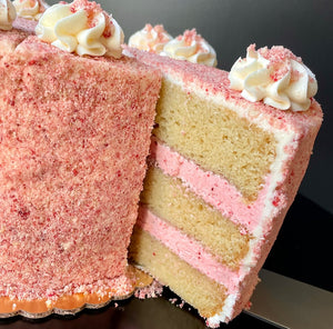 Strawberry Streusel Cake SLICE!