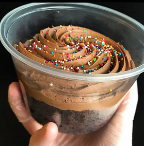 Single Chocolate Sprinkle Cup-Cake