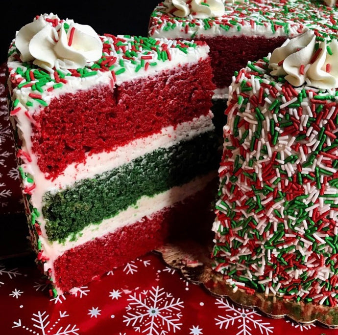 Red & Green Velvet Cake
